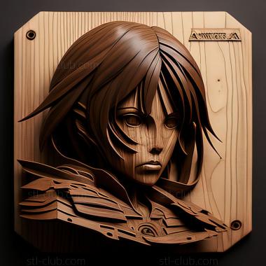 3D model Mikasa Ackerman anime serial Ataka Titanov FROM ANIMERE (STL)